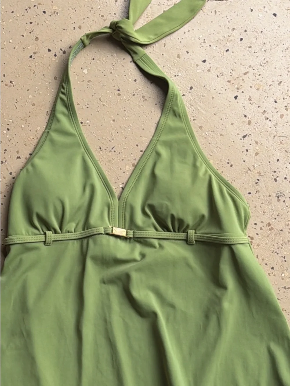 Motherhood Maternity Two Piece Tankini Olive Green Bathing Suit Small - Picture 5 of 7